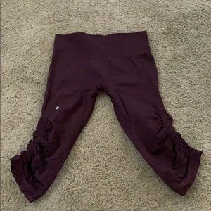 Lululemon Seamless Cropped Leggings Purple